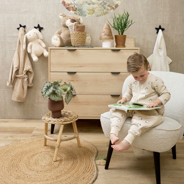Meyco Baby Penguin baby winter slaapoverall jumper met vaste mouw - soft sand - 104cm