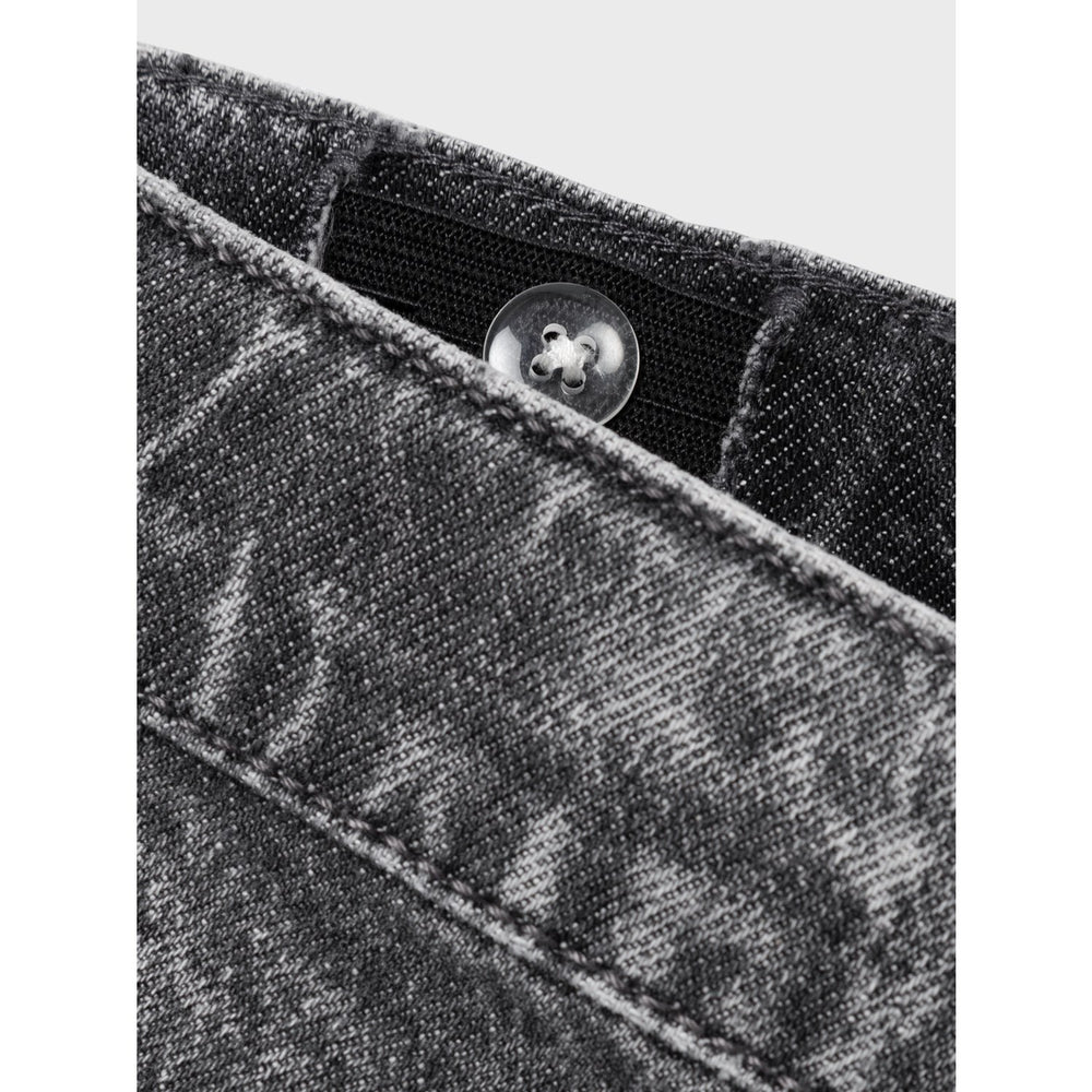 Køb Name It Dark Grey Denim Rose Wide Jeans Noos