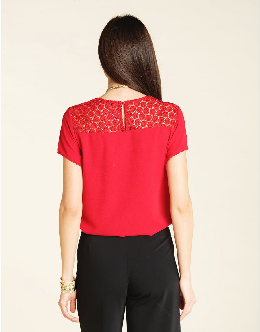 Blouse chic rouge