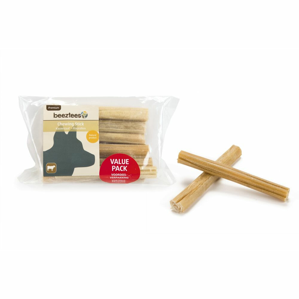 Beeztees Kauwstaaf Runderhuid Voordeelpak 12,5 cm10 stuks