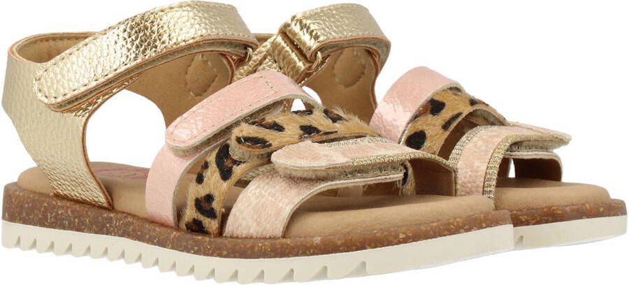 Develab sandalen goud panterprint