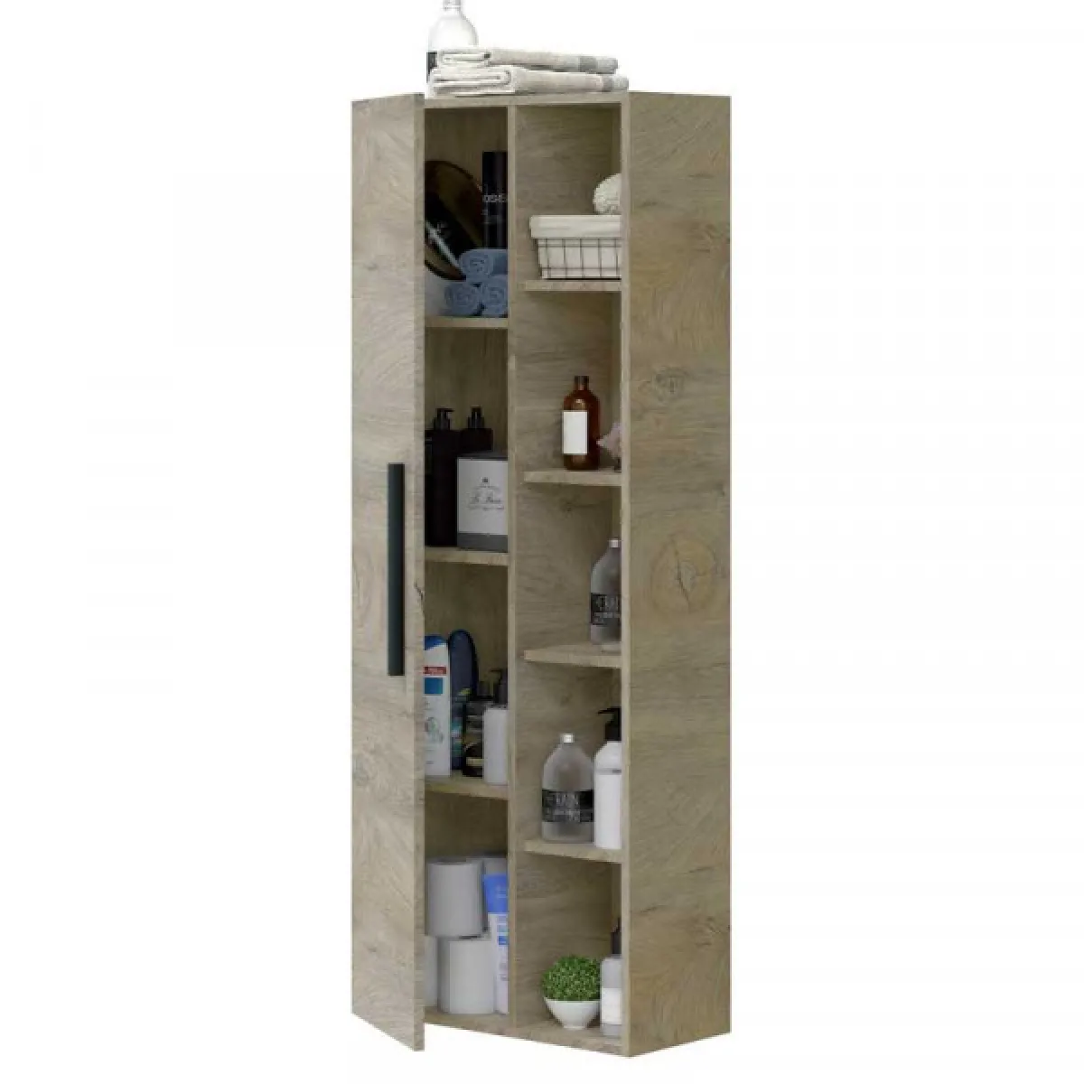 dansmamaison Meuble sous vasque 60 cm Chêne BRABU