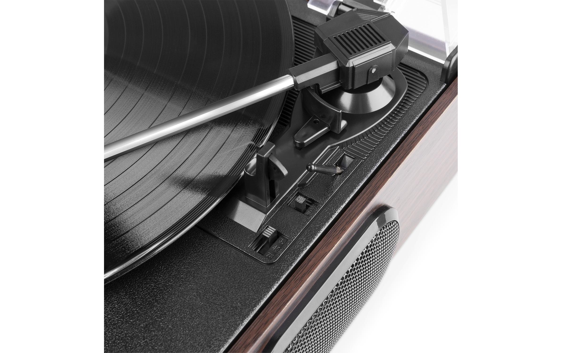 Plattenspieler mit Bluetooth RP102B BraunRetro Plattenspieler mit Bluetooth