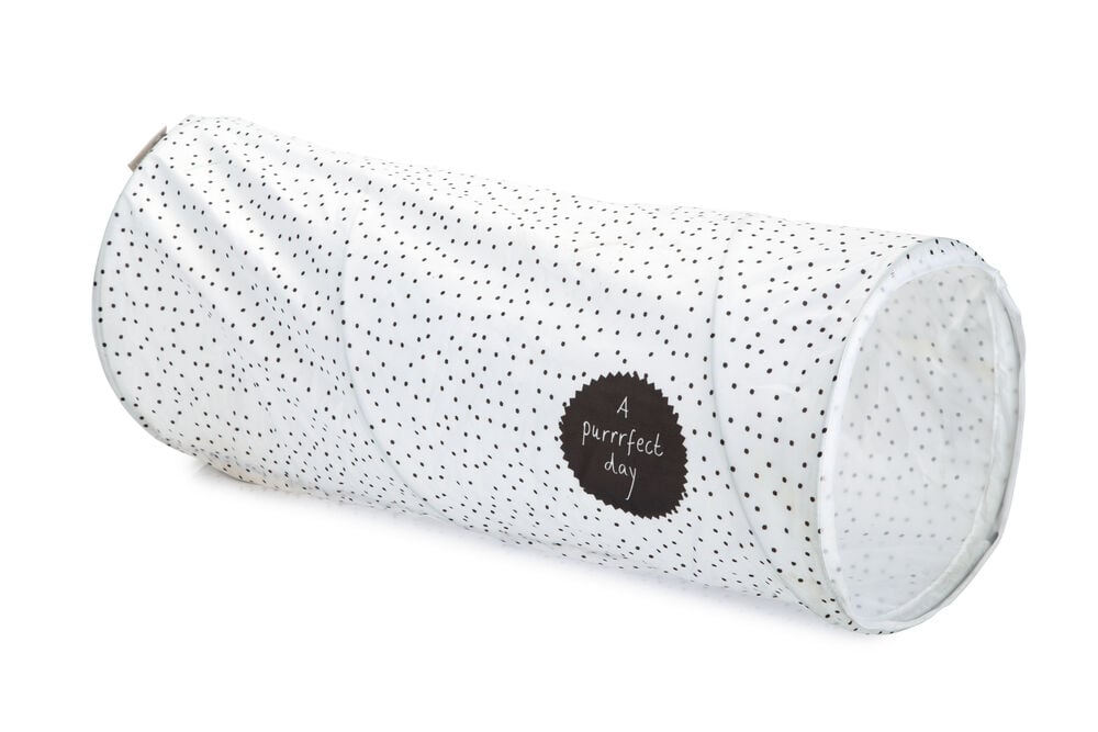Beeztees Speeltunnel Purfect - Kattenspeeltje - Wit Zwart