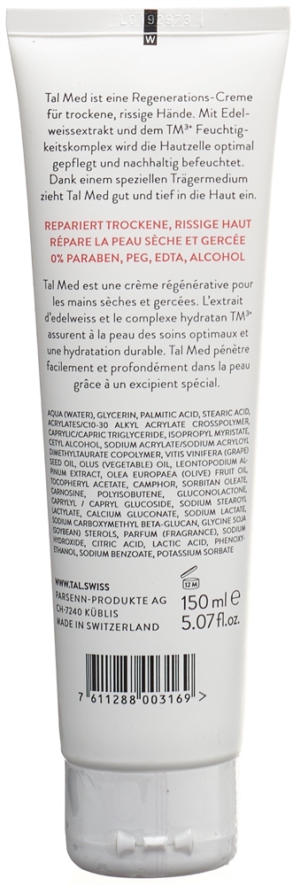 TAL Med Handcreme Creme repair exklusiv Tb 150 ml