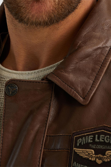 PME legend bruine heren leren jas