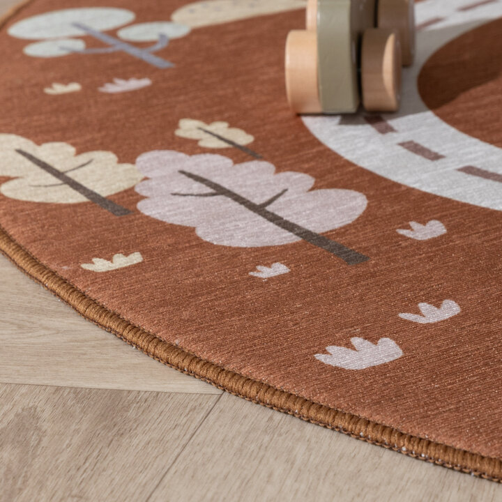 Rond speelkleed auto - Rocky Ride Terra | Wasbaar