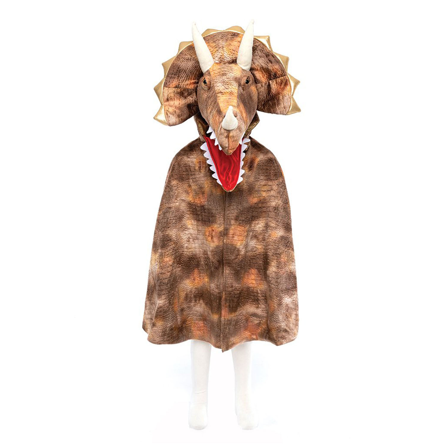 Cape met Klauwen Dinosaurus Triceratops Bruin, 4-6 jaar