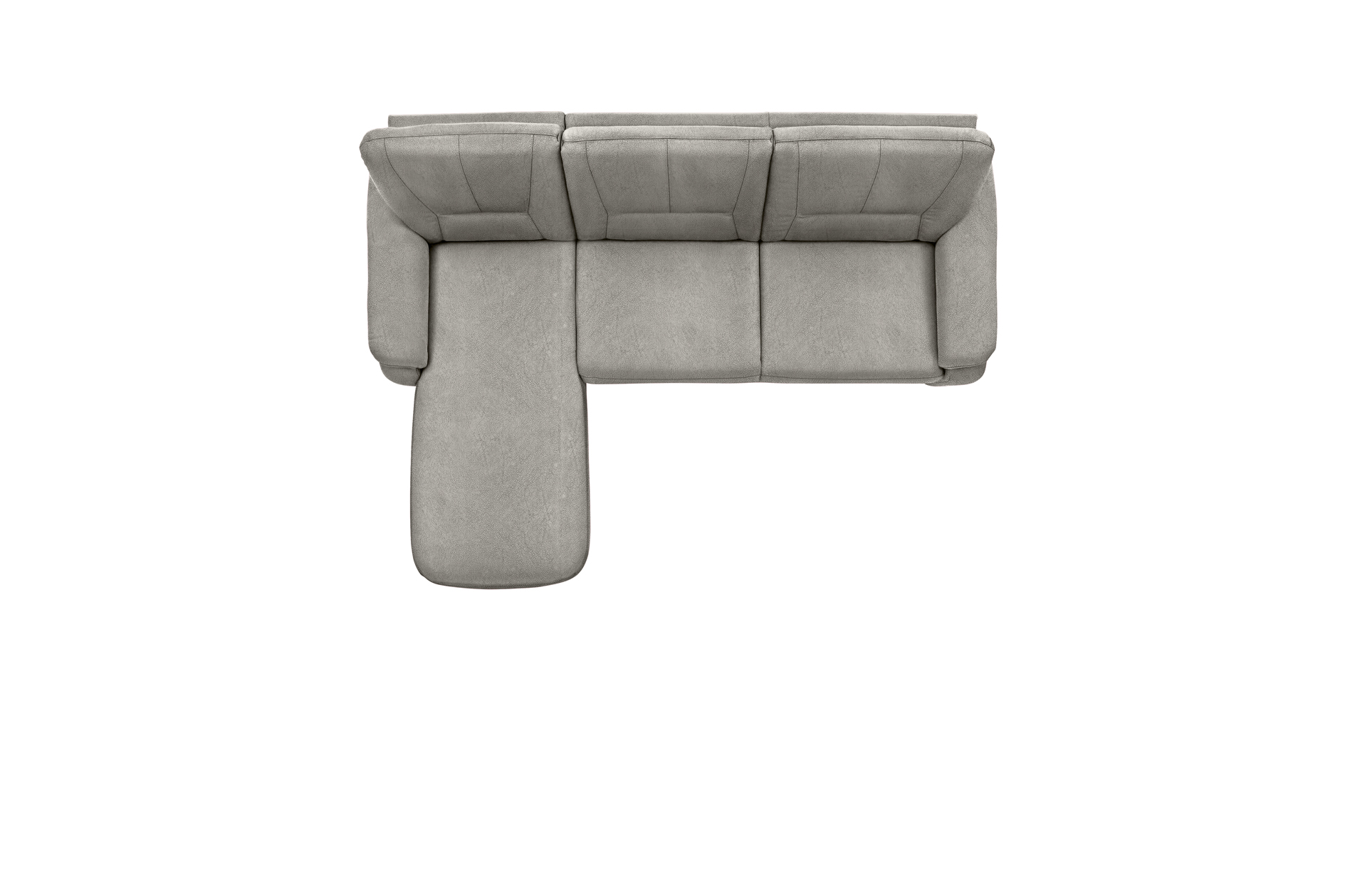 polsterpower Ecksofa - Saddle alu - Basismodell - Recamiere links