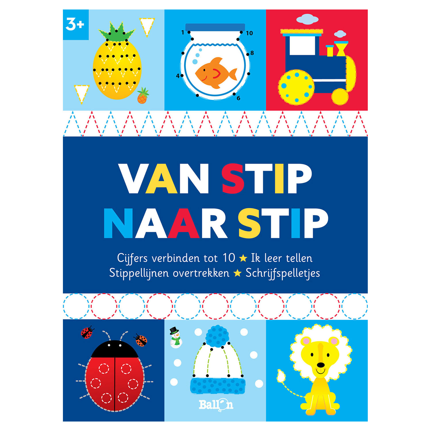 Van stip naar stip - Cijfers verbinden tot 10 (3+)