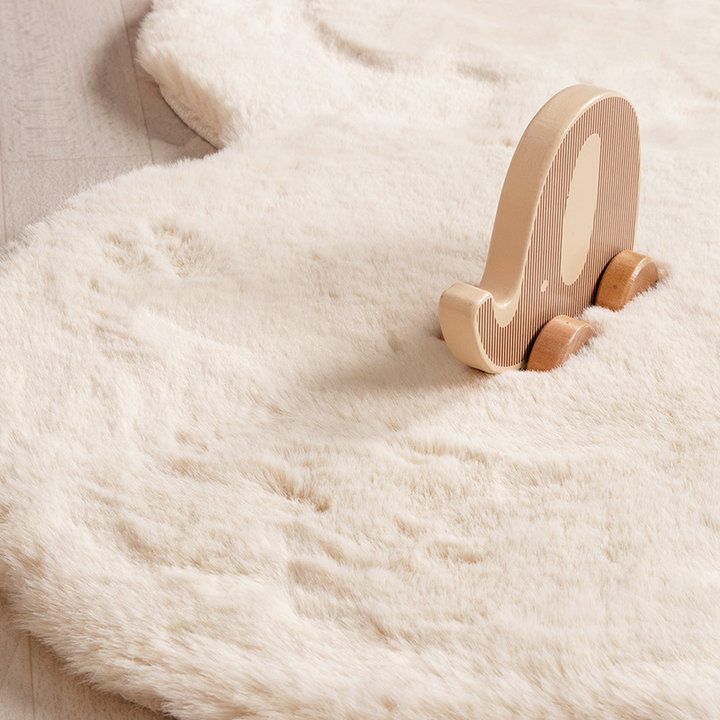 Kindervloerkleed - Huggy Wolk Creme | Super fluffy!