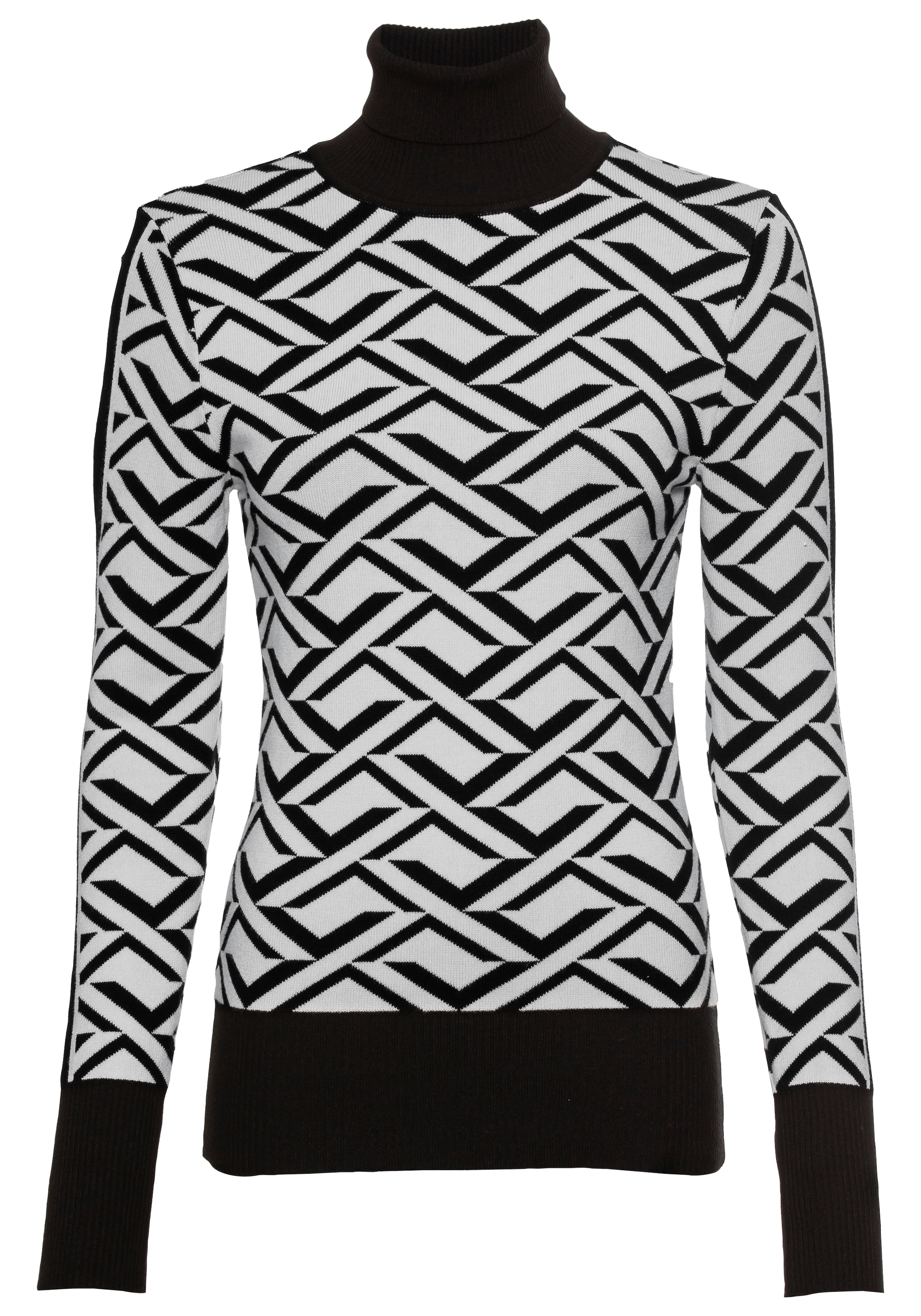 Melrose Rollkragenpullover , mit Jacquard-Muster