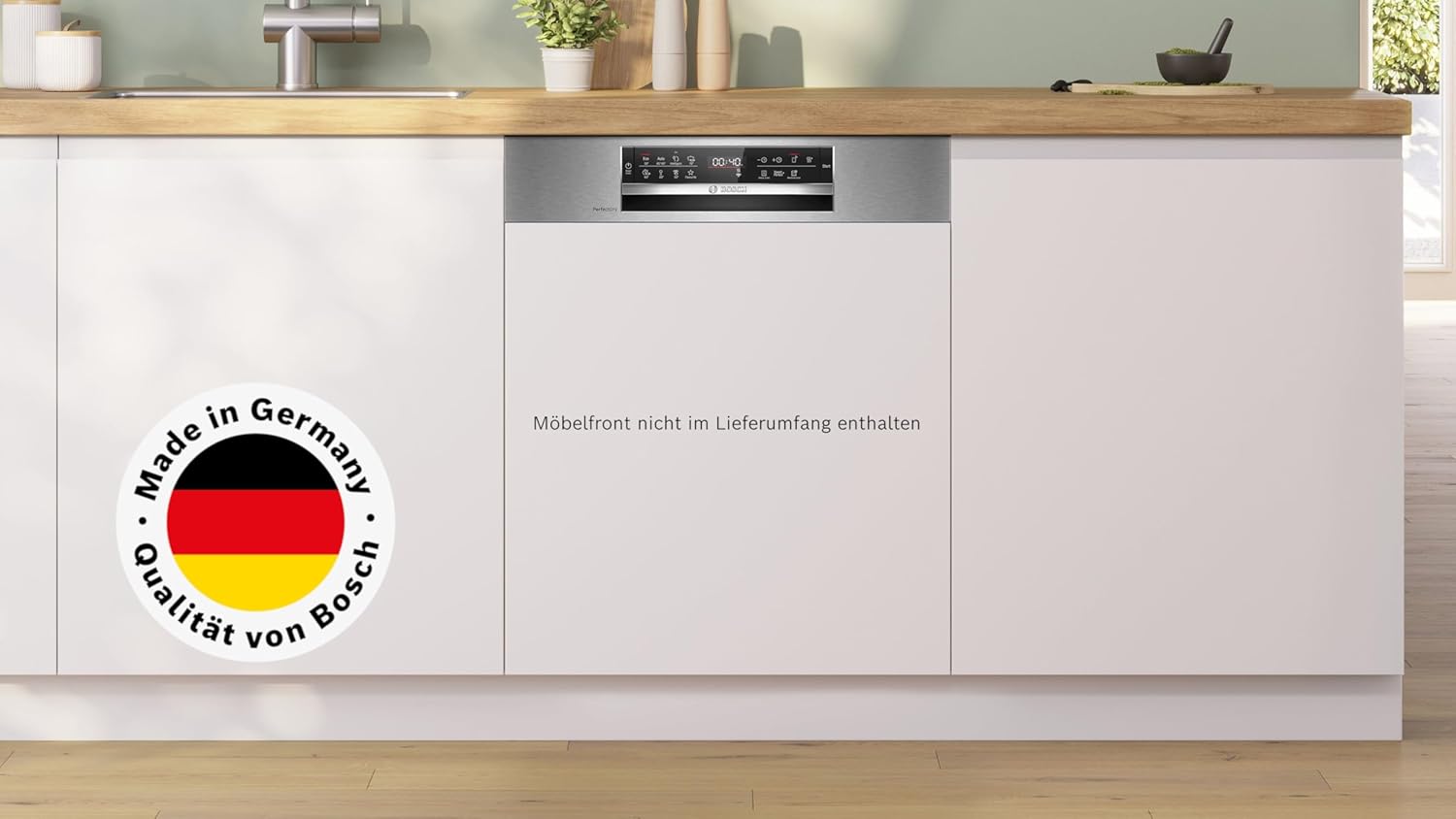 Bosch SMI6ZCS16E, Stiftung Warentest GUT (2,2)*, Serie 6, teilintegrierter Geschirrspüler 60 cm, mit Besteckschublade, Intelligent Programm, Max Flex Körbe, Vario Schublade, Rackmatik, Home Connect