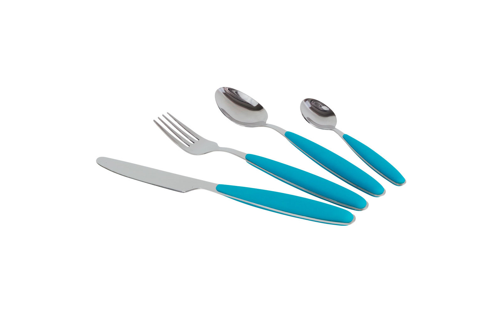 Gimex Edelstahlbesteck Set mit Soft-Touch-Griff 16 teilig schwarz
