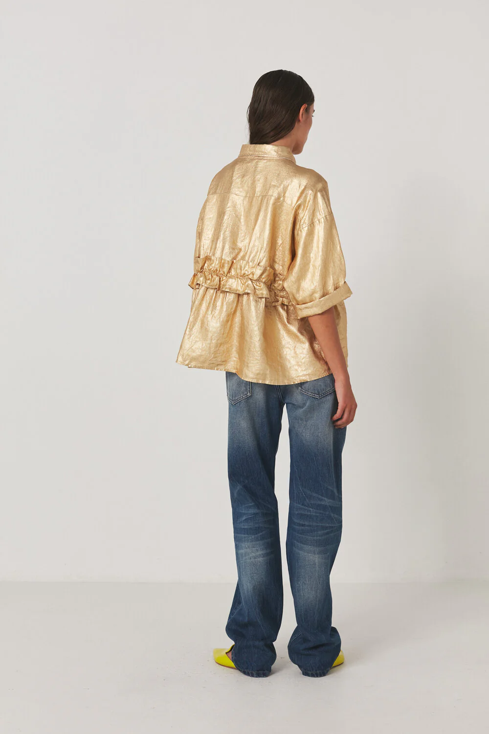 Rabens Saloner  Paige top - Gold
