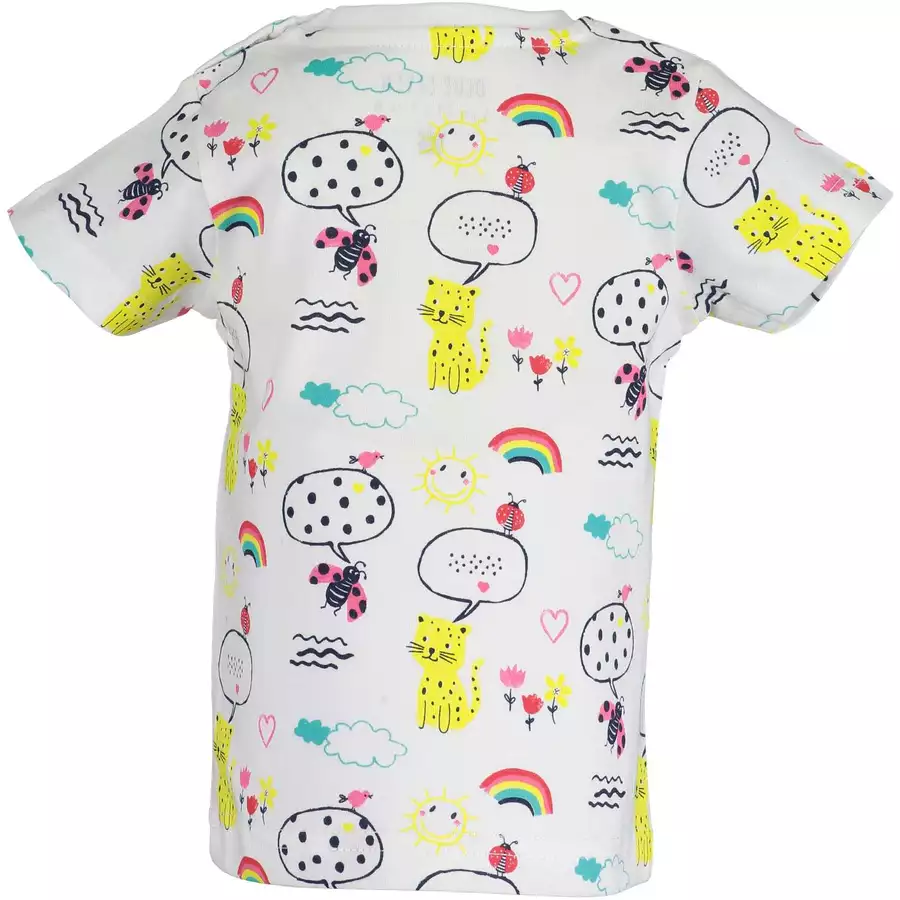 BLUE SEVEN Girls T-Shirt weiss Rainbow