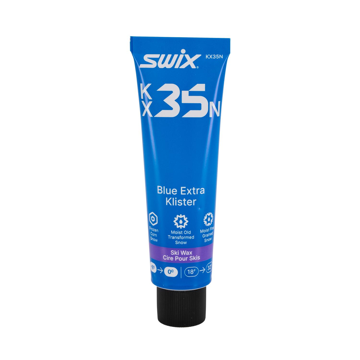 Swix KX35N Blue Special Klister Fungerer best på temperatur mellom 0°C to -8°C, men har et bredt bruksområde