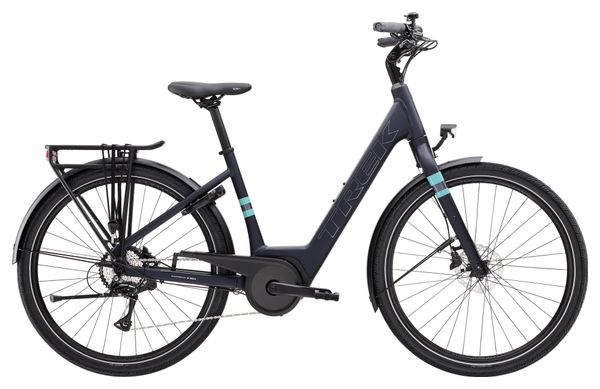 Vélo de Ville Électrique Trek Verve  1 Lowstep 400Wh Shimano Acera 8V Bleu 2024