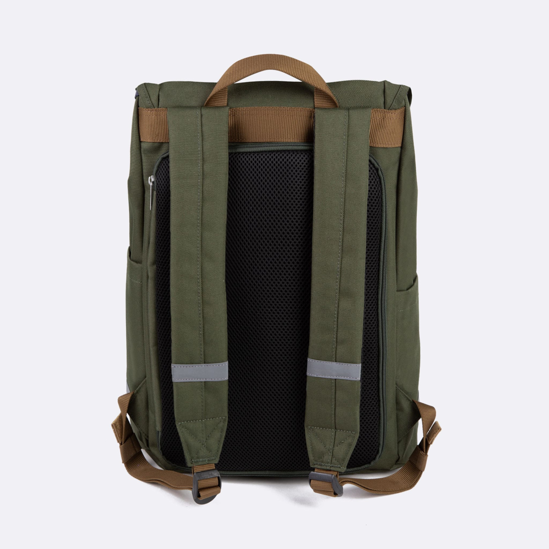Sac à dos kaki végan en polyester recyclé - modèle Level up