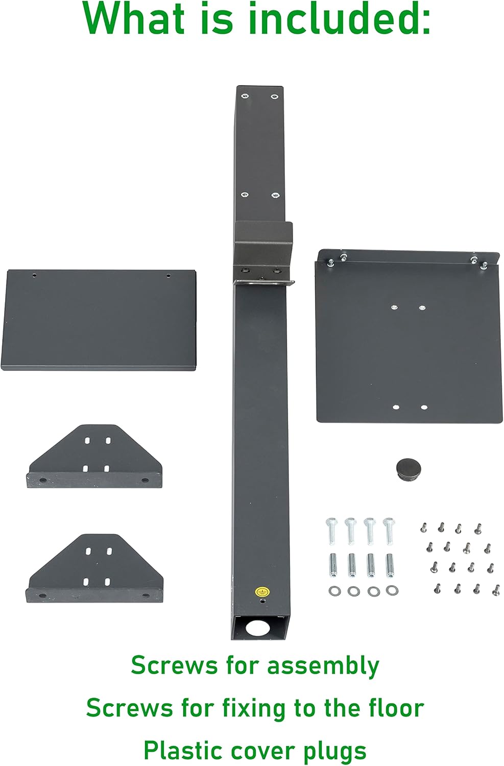Universeller Hochwertiger Wallbox-Standfuß aus Aluminum mit Dach und EV kabelhalter (Aluminum, Anthrazit, Dach)
