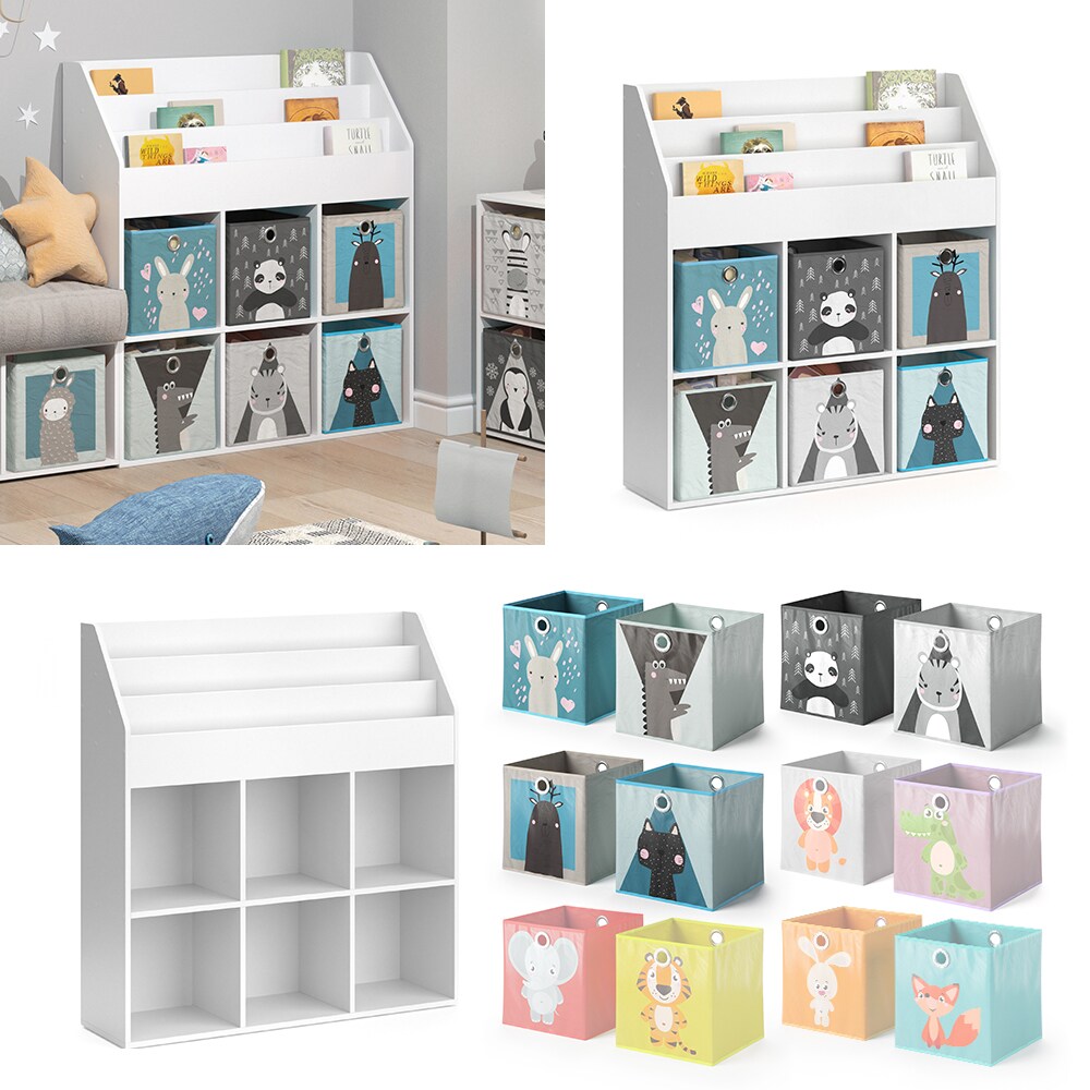 Vicco Kinderregal Bücherregal Aufbewahrungsregal Luigi Spielzeugablage Faltbox