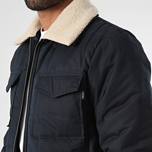 Doudoune Col Mouton Luke Bleu Marine