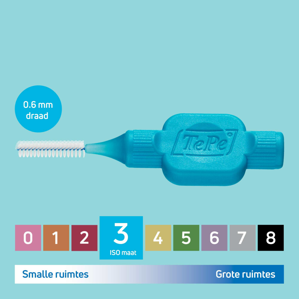 TePe Interdentale Ragers Original 0,6 mm Blauw6 stuks