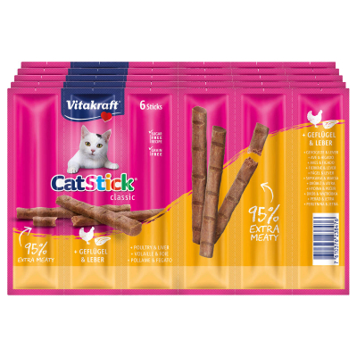 Vitakraft AKTION Cat Stick 5 x 6er Multipack Geflügel & Leber