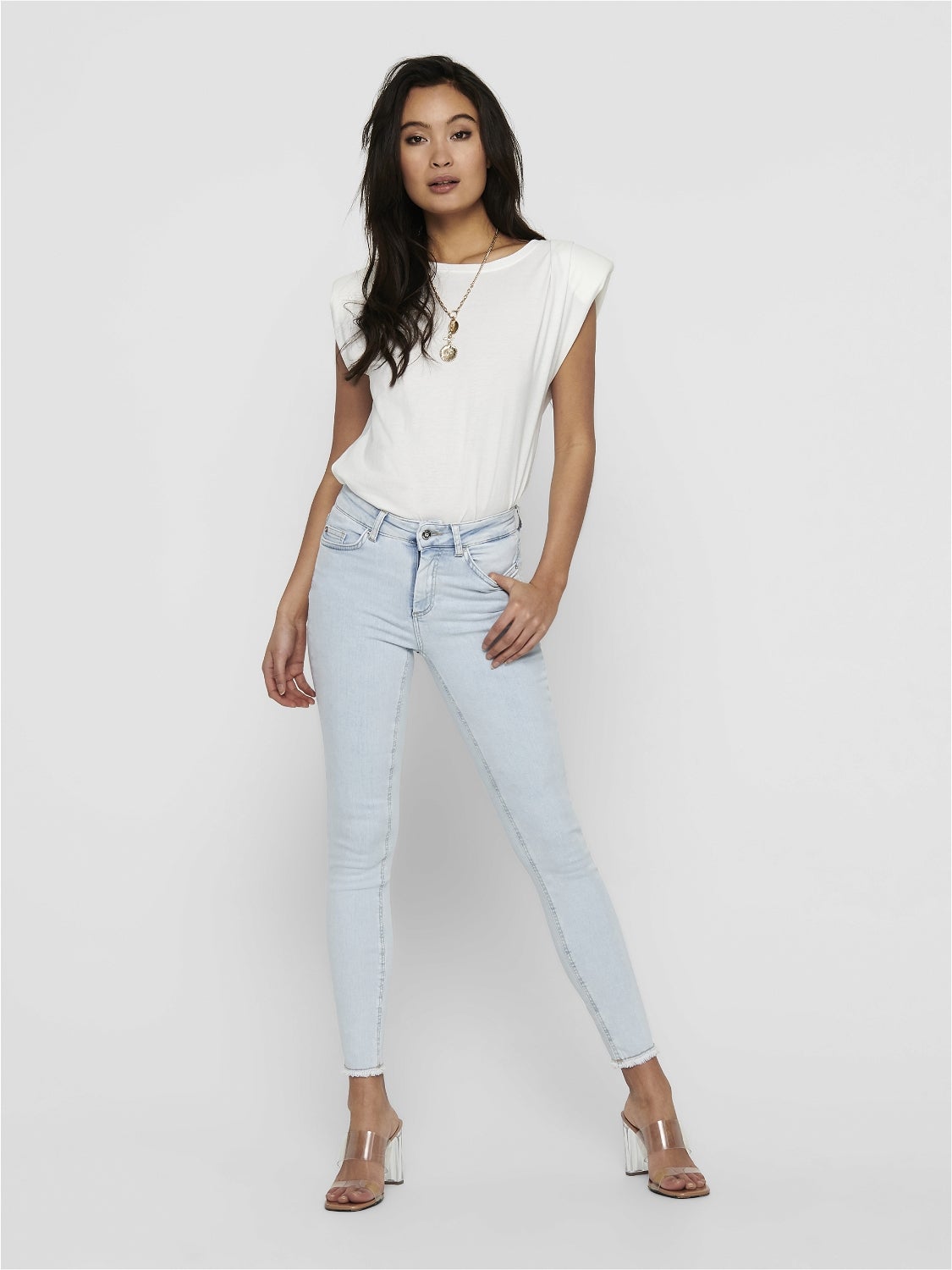 ONLBLUSH Mittlere Taille Skinny Fit Jeans Light Blue Denim