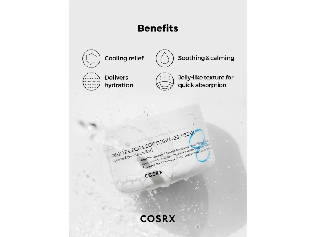 Cosrx Hydrium Green Tea Aqua Soothing Gel Cream 50 ml