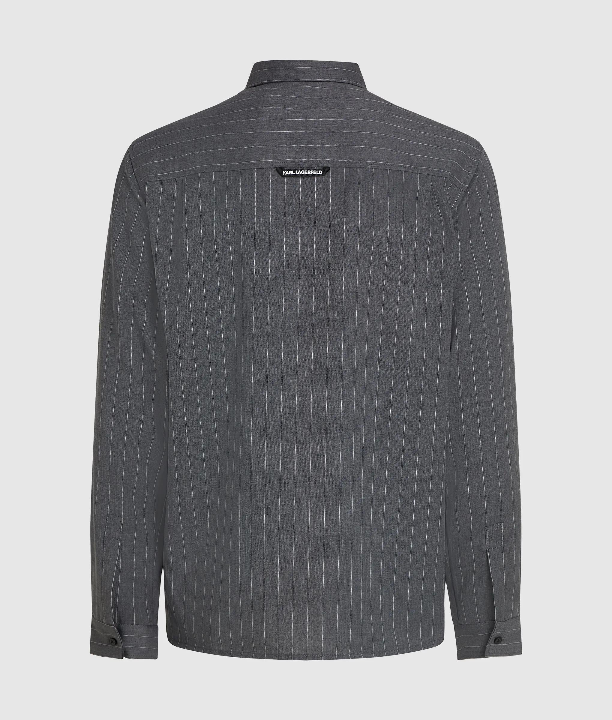 Gestreept wollen blend shirt