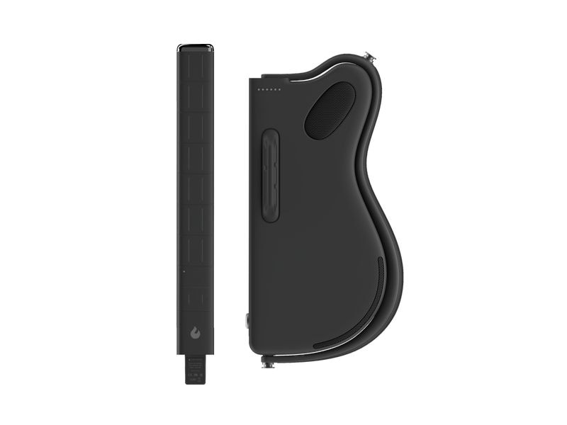LAVA MUSIC E-Gitarre Genie schwarz Sample-basierte saitenlose Smart-Gitarre