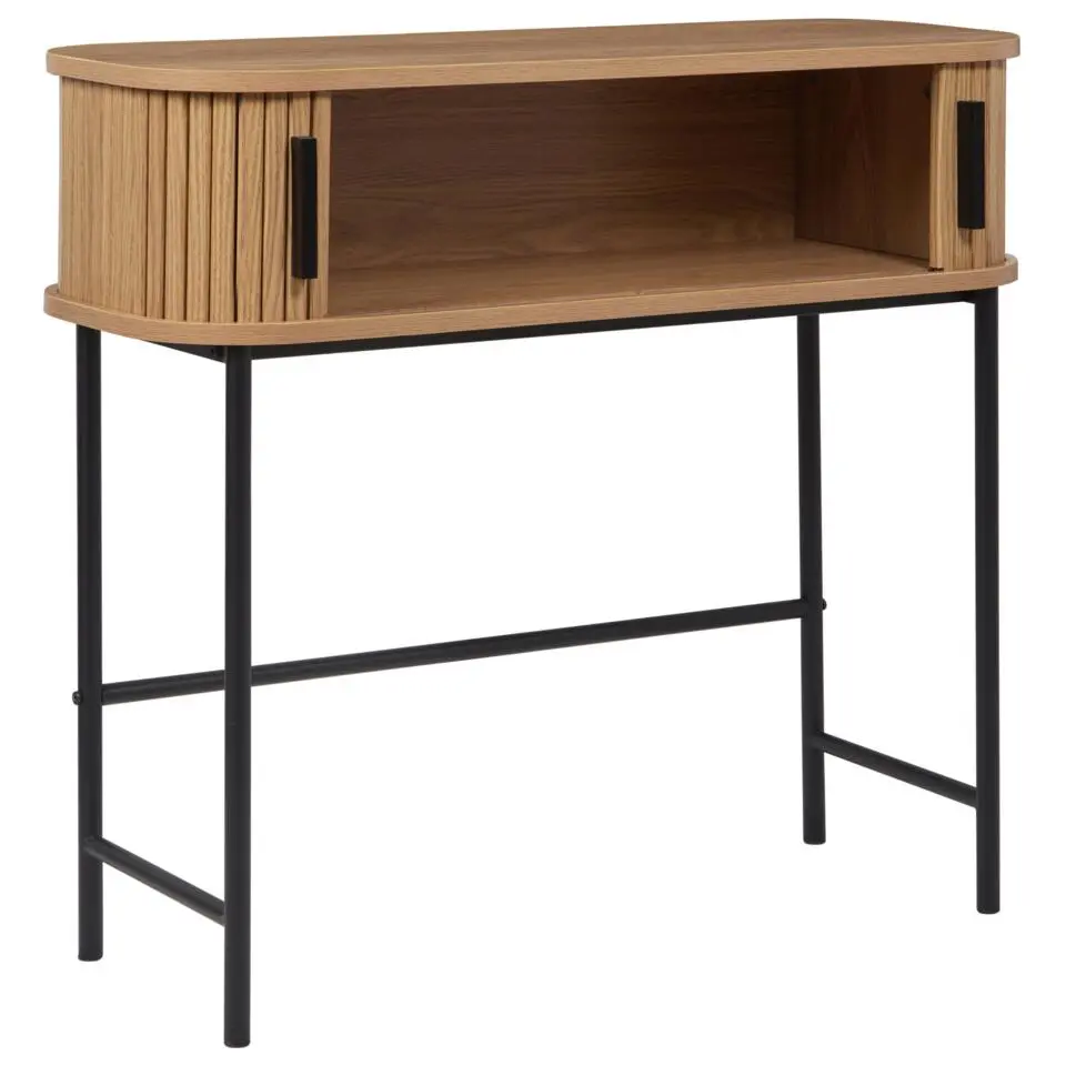 BRADLEY - Sidetable - Lichthout/Zwart - MDF