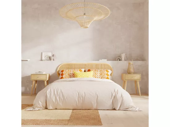 Tête de lit en rotin naturel 140 cm - Navahino