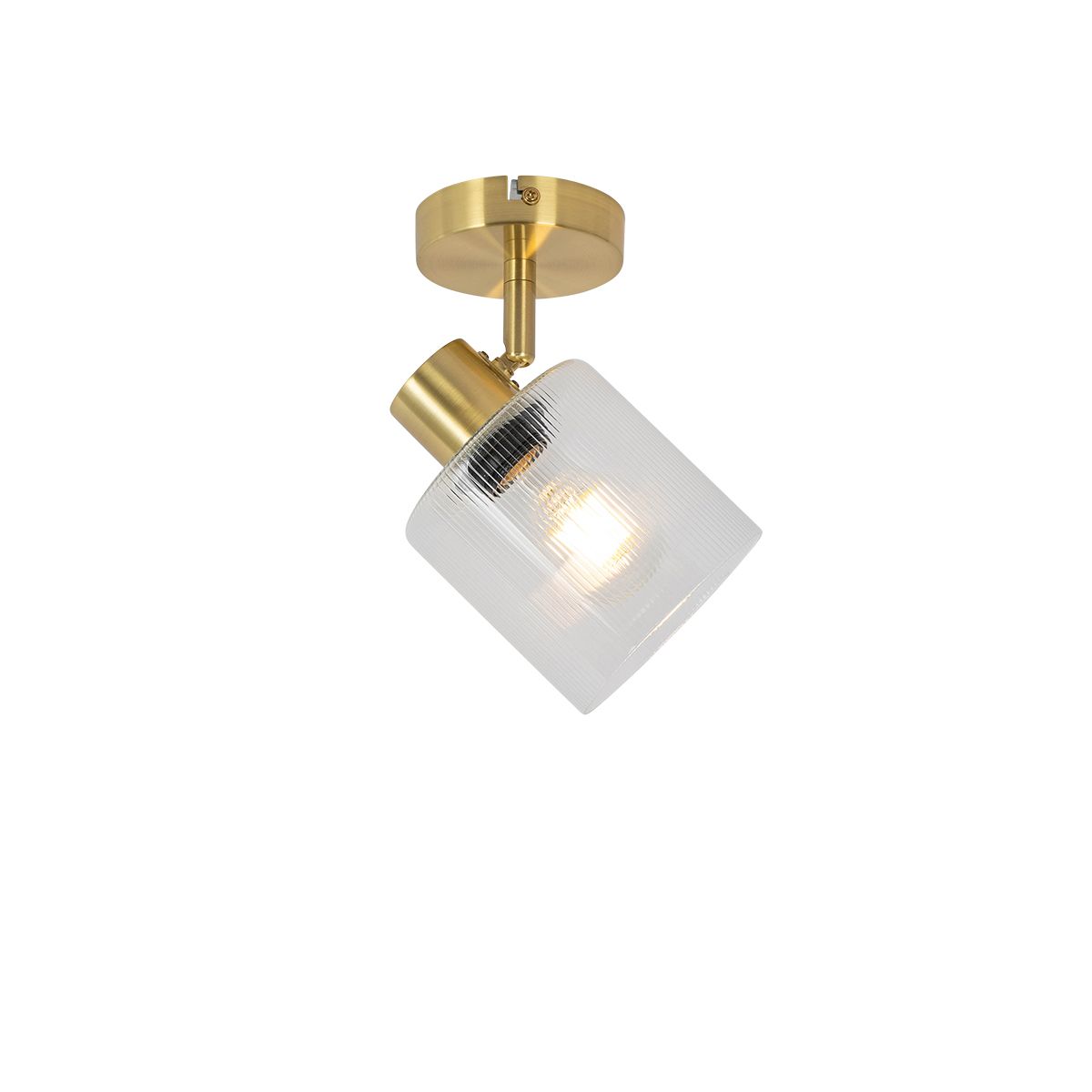 Art Deco plafondspot goud met glas verstelbaar - Laura