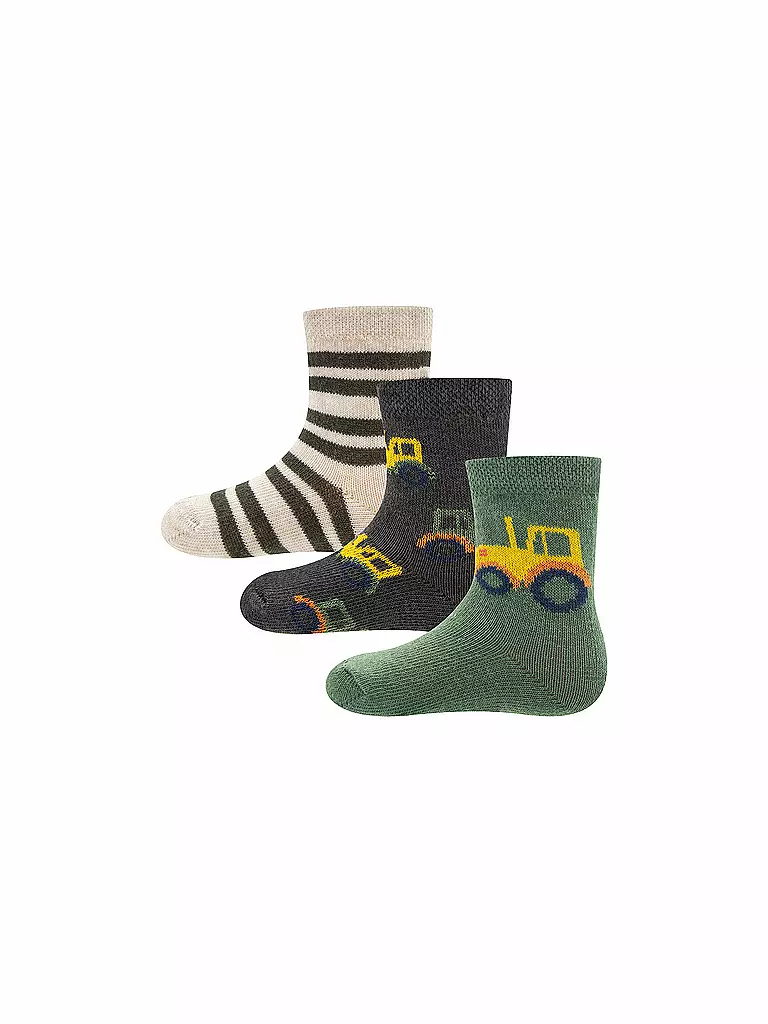 EWERS Jungen Socken 3er Pkg khaki beige