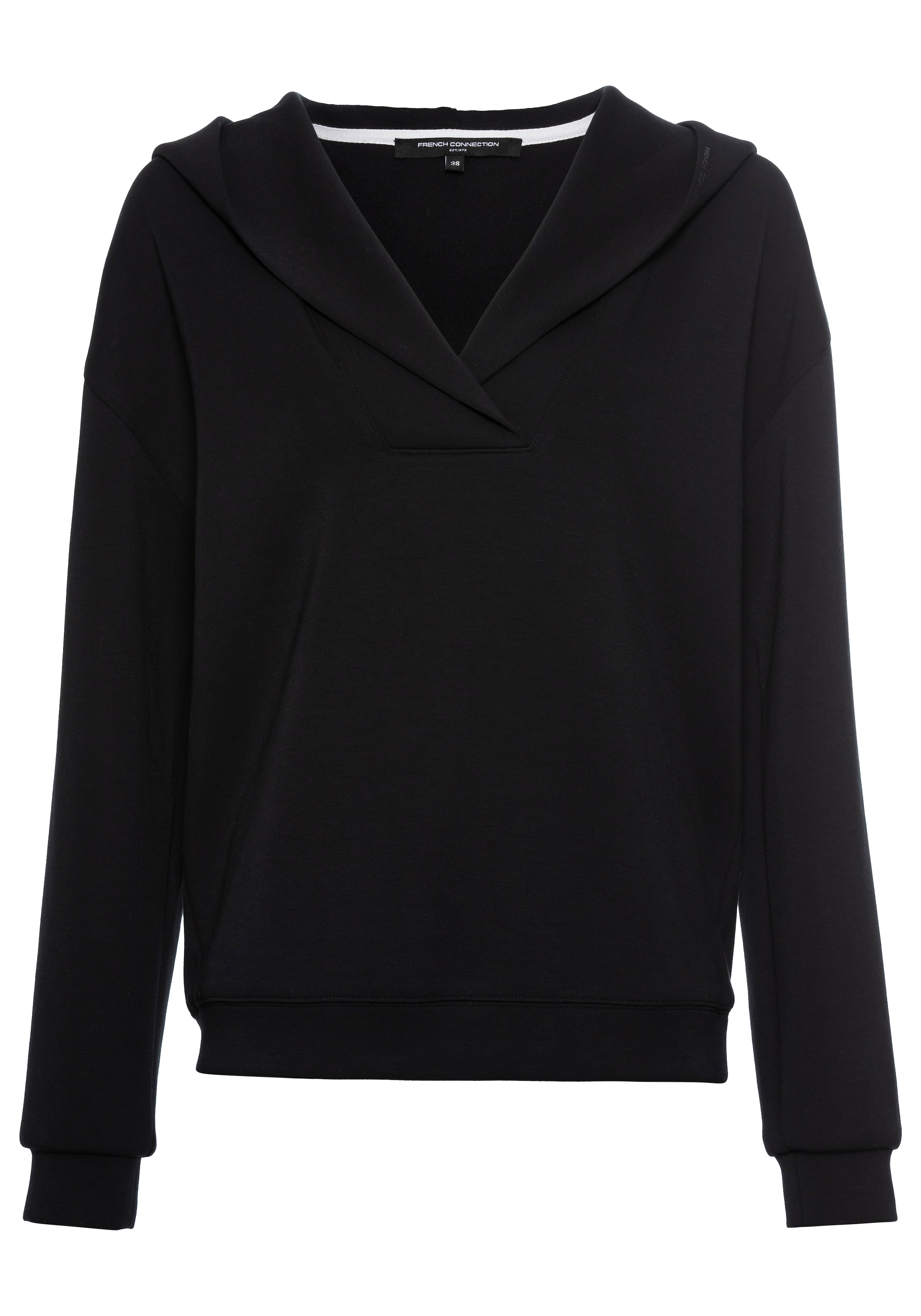 French Connection Hoodie , mit V-Ausschnitt und breitem Kragen, Loungewear