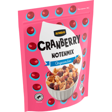 Jumbo Cranberry Notenmix Ongezouten 200 g