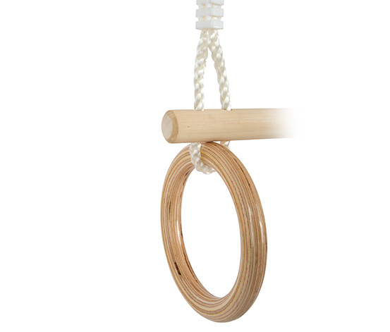 small foot Trapez mit Turnringen aus Holz