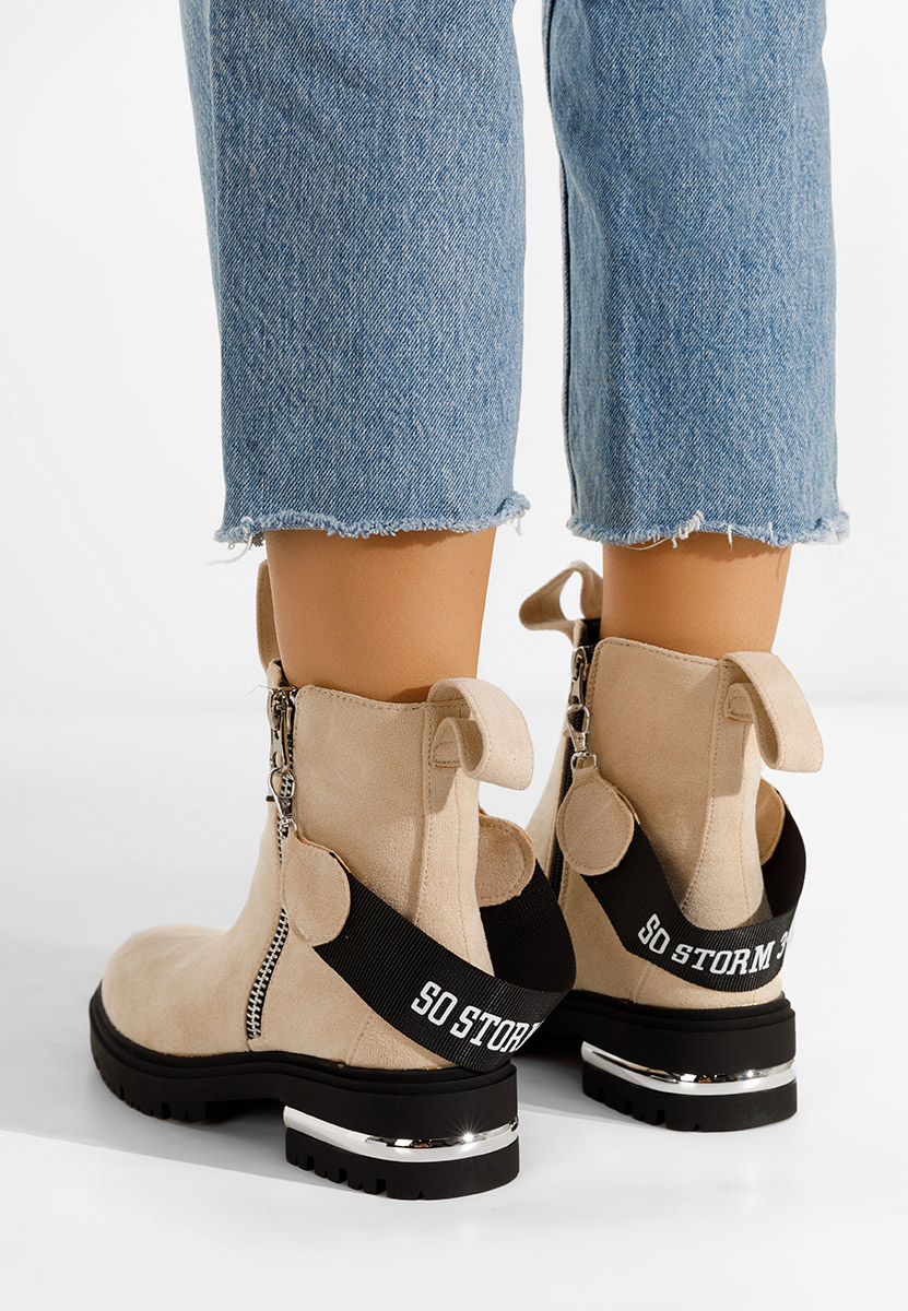 Bottines femme beige Entinas