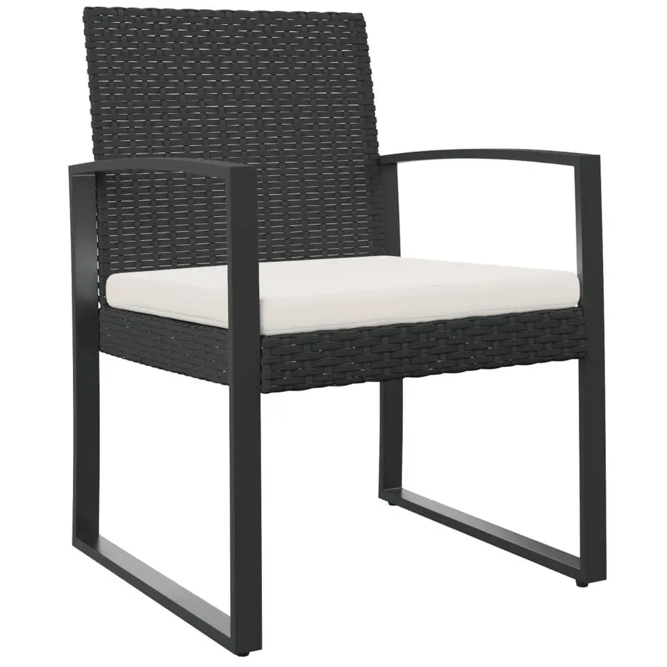 vidaXL - Tuinstoelen - Zwart - Polypropyleen - 2 stuks