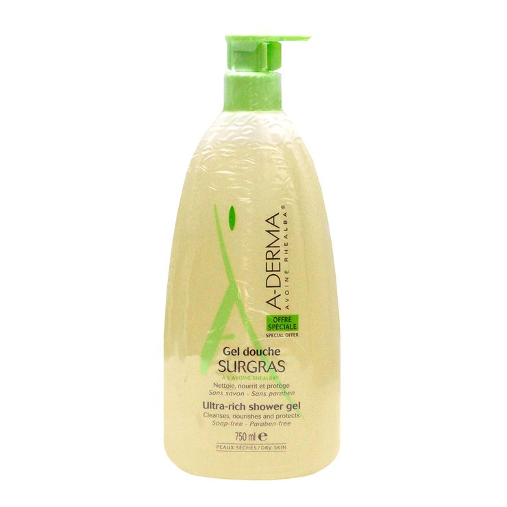 Gel douche surgras à l'avoine Rhealba 750ml