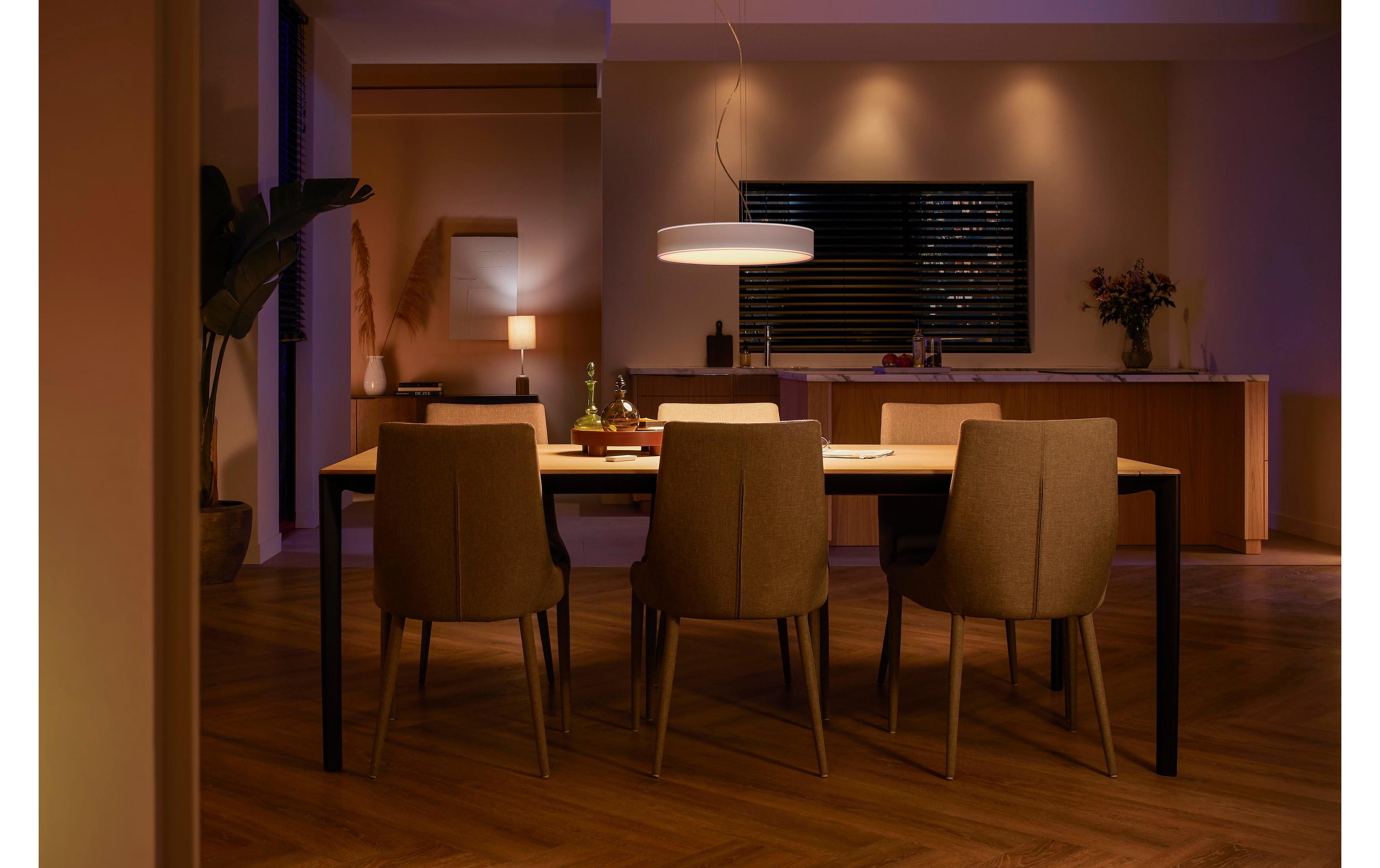 White Amb. Enrave Pendelleuchte weiss 3300 lm + Dimmschalter<br>Pendellampe steuerbar mit Philips Hue