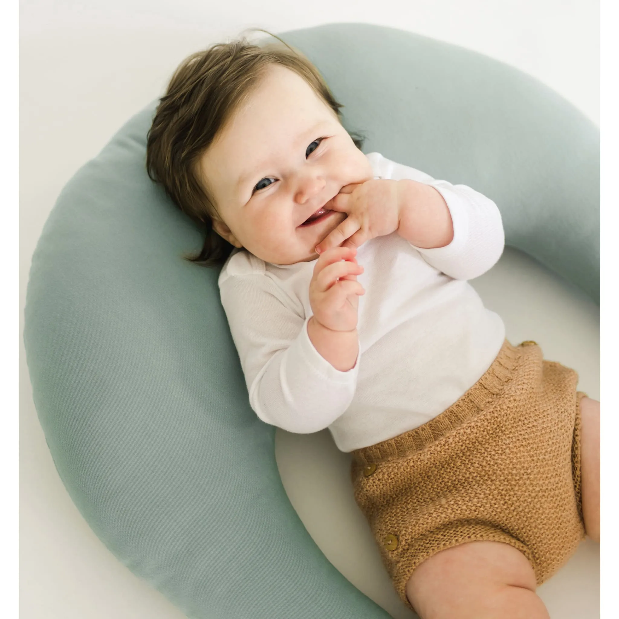 Snuggle me Coussin d'Allaitement Organique - Slate