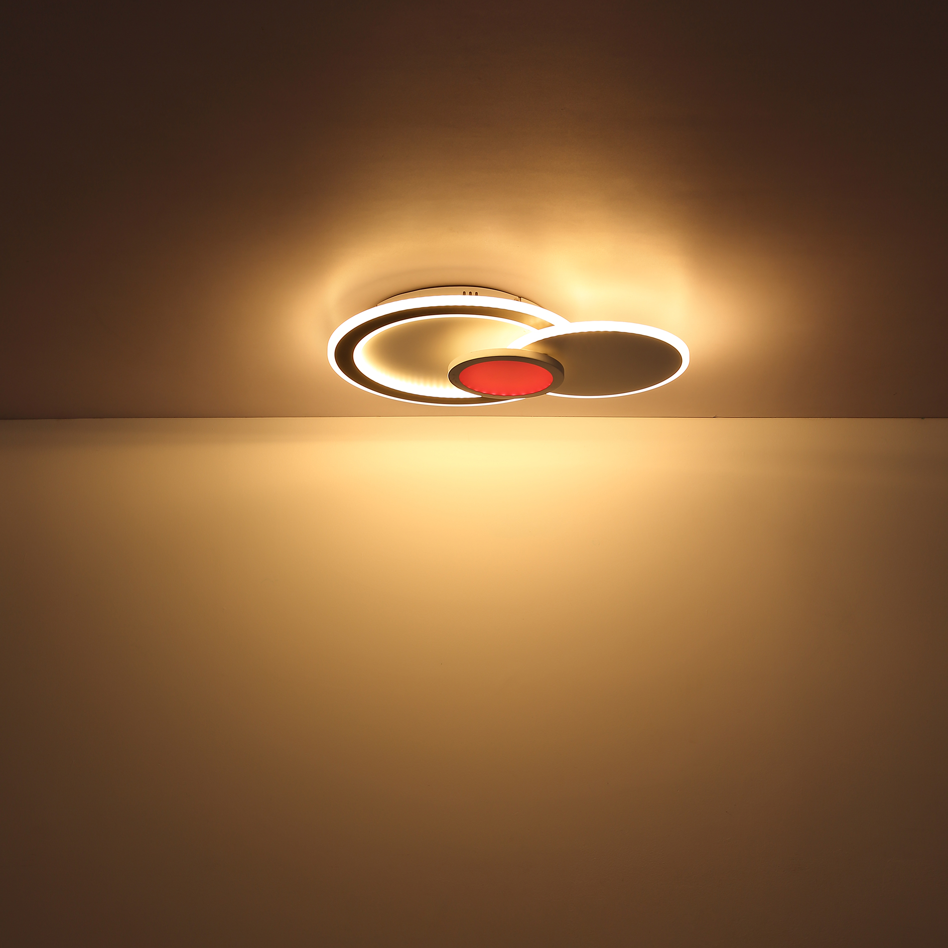 RGB-LED-Deckenleuchte - weiß-schwarz - mit Fernbedienung