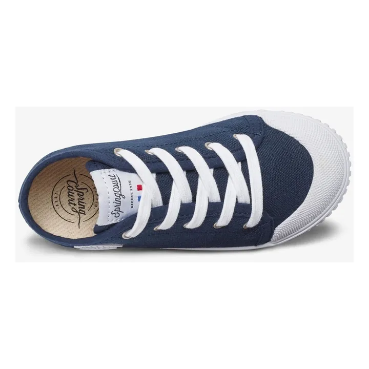 Spring Court Baskets Montantes Zip B2 Canvas | Bleu marine