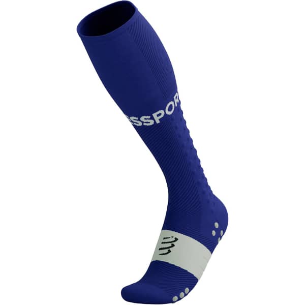 Chaussette compression COMPRESSPORT FULL SOCKS RUN DAZZLING BLUE/SUGAR SWIZZLE