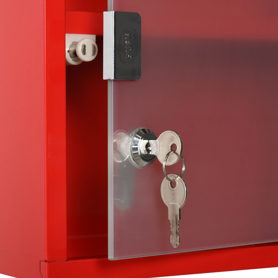 kleankin Medizinschrank rot