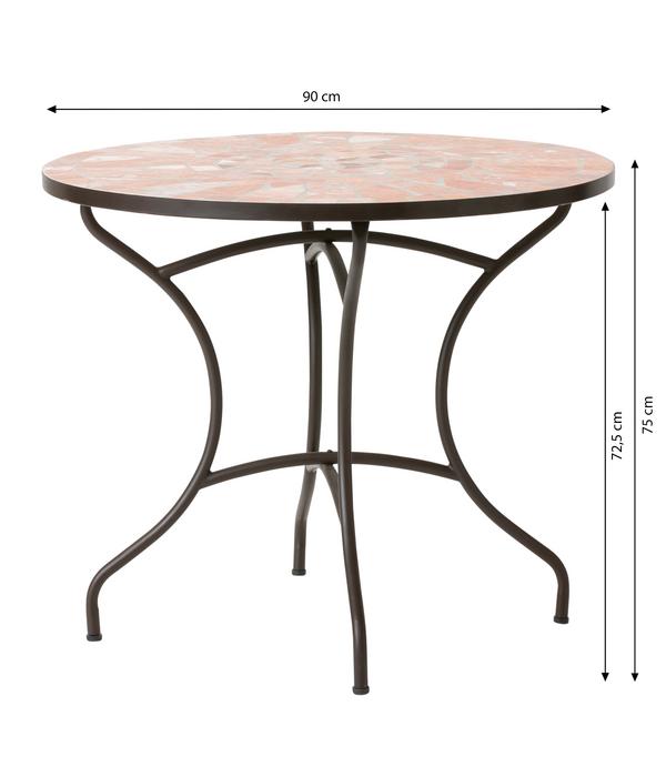 Dehner Mosaiktisch Chiara, terra-rosé