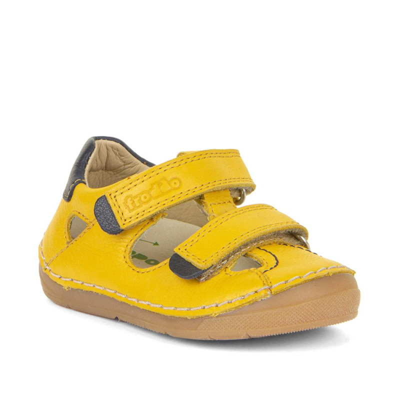 Froddo Froddo Amplio Paix Sandales Deux Scratchs Jaune Moutarde